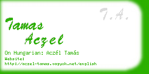 tamas aczel business card